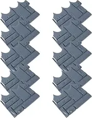 Kisangel 10pcs Lawn Edging Garden Picket Fence Fences Edger Garden Edging Border Decorative Fence Plant Mini Garden Fence Garden Border Trellis Landscape Garden Bed Lawn Border Light