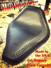 Spring Solo Motorcycle Seat Bobber Chopper Sportster Hand Tooled Rich Phillips H