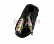 15Ft XLR 3Pin Female to 1/4" Stereo TRS Plug Mic Cord Microphone Shielded Cable