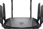 MSI Radix AX6600 WiFi 6 Tri-Band Gaming Router, AI QoS, 1.8GHz Quad-Core Processor, MU-MIMO, Gigabit Wireless, 8-Stream, High Speed Long Range