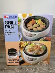 Tiger Electric Skillet Grill Pan With Barbecue Plate CPK-D130