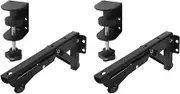 2Pcs Under Desk Keyboard Tray Foldable Brackets with Clamp Easy to Install Adjustable Desktop Extension Shelf 9x4.3cm