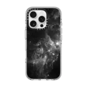 iPhone 16 Pro Clear Case MagSafe Compatible Black Space Marble
