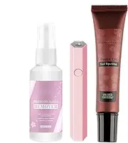 Bsbkoj UV Gel Nail Glue,Strong Solid Nail Glue | Mild Nail Remover Spray for Professionals, Strong Adhesive Solid Nail Glue Gel for Press Nails Tips