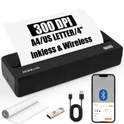 Inkless Portable Printer for Travel, Wireless Thermal Printer Support 8.5 x 1...