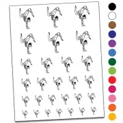 Handstand Contortionist Carnival Circus Temporary Tattoo Water Resistant Set