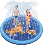 Splash Pad, 67in Anti-Slip Splash Pad for Kids Dogs 0.58mm Thickened Dog Pool