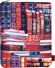 Classic Bookcase Book Sleeve Cover, Book Protector with Zipper for Paperbacks...