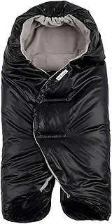 7AM Baby Car Seat Blanket - Multifunctional Car Seat Cover for Toddlers, Winter Stroller & Swaddle Blanket, Micro-Fleece & Plush Lined Warm Carseat Cover | (Black Quilted, Small 0-6M)