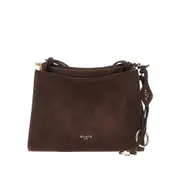 [ALAIA] ALAIA Nubuck leather small squared 'Le Click' bag Woman One Size One Size Brown
