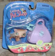 Littlest Pet Shop FERRET w hammock BLUE leash 209