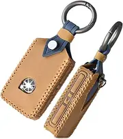 HIBEYO Leather Smart Key Fob Case Compatible with Volvo XC40 XC60 XC90 S90 V90