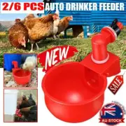 2/4Pcs Water Drinking Cups Chicken Waterer/Automatic Poultry Drinkers UD
