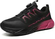[ZHENSI] Women's Steel Toe Cap Shoes Industrial Safety Trainers Lightweight Comfortable Resistant Construction Work Shoes