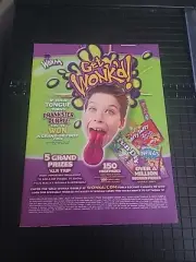 Wonka Candy Purple Prankster Print Ad 2004 8x11 Great To Frame