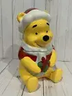 Winnie the Pooh Cookie Jar Christmas Disney Santa Claus 10" NEW
