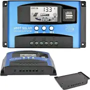 MPPT 30A Solar Charge Controller, Upgraded Solar Panel 12V 24V Dual USB Intel...