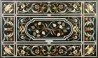 3'x2' black Marble table Top coffee side pietra Dura inlay lapis room decor r1