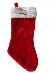 Target 19" SOFT PLUSH CHRISTMAS STOCKING RED W/WHITE CUFF HOLIDAY DECOR