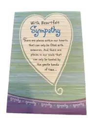 With Heartfelt Sympathy- Versed Greeting card For Arts Sake