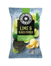 Red Rock Potato Chip Lime & Black Pepper 90g x 12