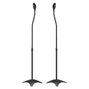 Pair of Black Selby Speaker Stands for Rear Surround Sound Satellite Speakers