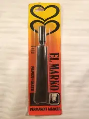 Vintage 1984 El Marko Permanent Marker Black New Old Stock Sealed USA
