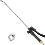 29 Inches Sprayer Wand Replacement,3/8" Brass Barb Universal Sprayer Wand, Stainless Steel Sprayer Wand with Shut off Valve & Hose Clamps