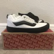 New Vans Knu Skool Skateboarding Sneakers Black Creamy White Men’s Shoes Size 10
