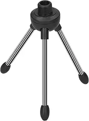 Microphone Desktop Tripod Stand Foldable Microphone Holder Adjustable Height with Anti Slip Mats for Live Stream