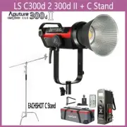 Aputure LS C300d 2 300d II LED Video Light Brighter Dome Lamp V-mount + C Stand