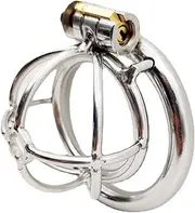 Stainless Steel Chastity Cage Chastity Device BDSM Penis Cage for Penis Training and Abstinence Chastity Lock for Men Metal Beginner Device Sex Toys Massage to Prevent Erection