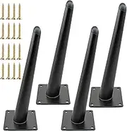boyiksh 16 Inch Furniture Legs, Set of 4, Mid-Century Style Metal Replacement Legs for Chairs, Sofas, Cabinets, Tables, and DIY Projects
