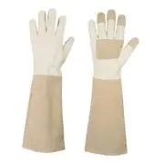 Rose Pruning Gloves for Men & Women, Long Thorn Proof Large (Pack of 1) Beige
