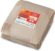 Iris Ohyama BBK-TRV-SD 2-Ply, Semi-Double Blanket, Velour Fabric, Warm, Thermal Contact, Antibacterial, Odor Resistant, Filling Material, Anti-Static Treatment, Beige