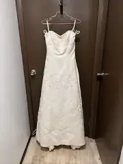 Size 10 Anjolique Bridal Collection 908 Wedding Dress Ivory Strap/ Strapless NWT