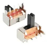 100X 5mm Horizontal Slide Switch SPDT 1P2T 3 Terminals PCB Panel Latching