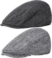 [Ztexkee] Men Newsboy Cap Warm Berets Hat Flat Cap Cabbie Hat Fall Winter Newsboy Hats Golf Hat for Men Women