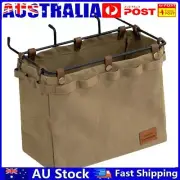Camping Table Side Storage Bag Multifunction Canvas Bag with Hook (Khaki) AU