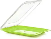 TATAY Set of 3 Stackable Food Storage Boxes - Food Storage Containers with Lids, BPA Free, Reusable, Stackable, Dishwasher and Microwave Safe, Lime Colour, Measures 17 x 3.2 x 25.2 cm
