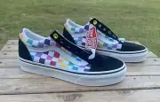 Vans Old Skool Checkerboard Rainbow Skate Shoes Mens Size 4 / Womens 5.5 New