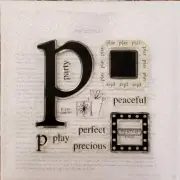 Close To My Heart Solos "P" Clear Acrylic Stamps B1240