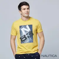 在飛比找momo購物網優惠-【NAUTICA】男裝 品牌LOGO海報風格短袖T恤(黃色)