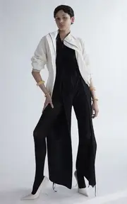 [Maticevski] Extent Fringed Split-Front Pants