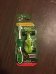 BRUSH BUDDIES KIDS TOOTHBRUSH WITH RACE CAR GREEN ULTRA SOFT 3+ YEARS