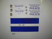 US Homeland Security Investigations Truck Decals 1:64 Greenlight Durastar Size