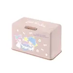 <雙子星 KIKI LALA>50入口罩收納盒 衛生紙盒 濕紙巾盒 桌上收納 台灣製造 三麗鷗
