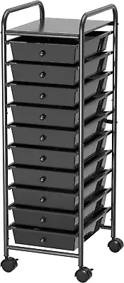 Simplehouseware Utility Cart with 10 Drawers Rolling Storage Art Craft Organizer