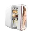 Skincare Fridge, 6L/10 Can Mini Fridge for Bedroom with Dimmable LED Mirror,