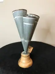 Mud Pie Conical Tin Triple Vase, New with Tag, 10"
